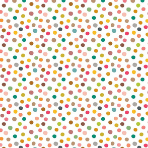 Mid Century Polka Dots on White - small