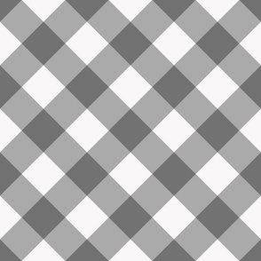 Buffalo Plaid gray white diagonal