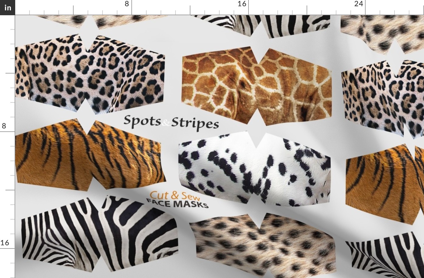 Spotted and Striped Animal Coats Face Fabric | Spoonflower