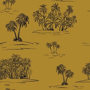 Tropical Island Jungle - Gold