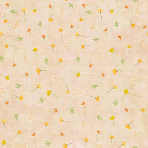 floral meadow peach 