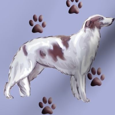 Borzoi and Pawprints