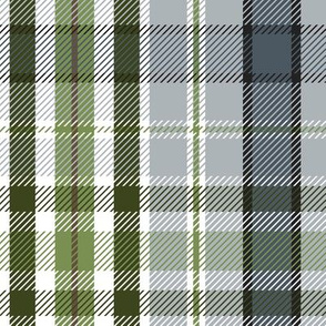 Wilderness Plaid - Steel Grey Large Scale