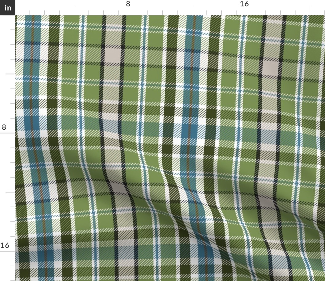 Wilderness Plaid - Green Large Scale