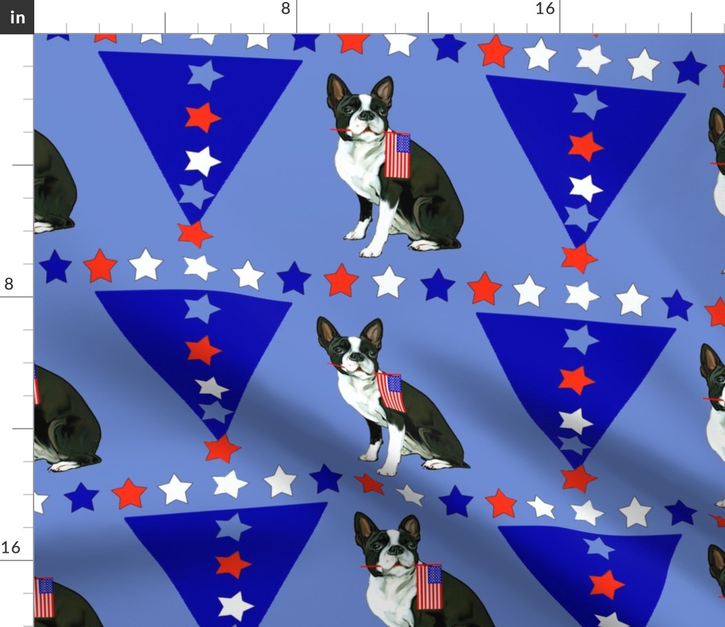 Boston terrier and stars