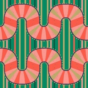 Abstract Carousel green