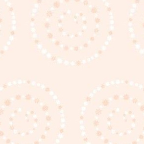 Quiet Spaces Peachy Floral Circles