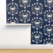 Nautical Toile  - Navy, Ivory