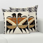 Mimbres Indian Tribal Twin Birds 21x18 - Design 10176780