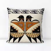 Mimbres Indian Tribal Twin Birds 21x18 - Design 10176780