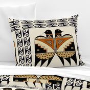 Mimbres Indian Tribal Twin Birds 21x18 - Design 10176780