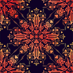 Watercolor geometric mandala