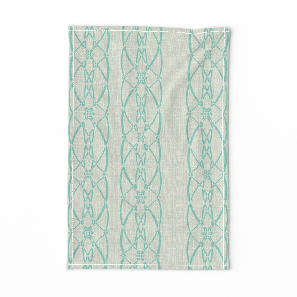 Textured trellis - sea foam blue 