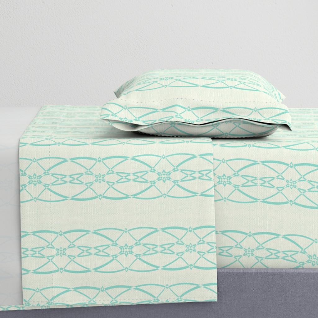 Textured trellis - sea foam blue 