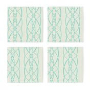 Textured trellis - sea foam blue 