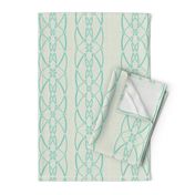 Textured trellis - sea foam blue 