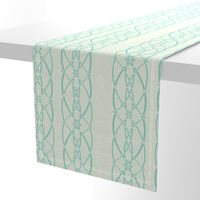 Textured trellis - sea foam blue 