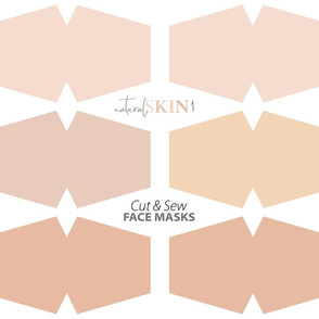 Natural skin face mask cut out fabric panel // light skin tones