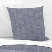 Ocean Block Print Waves in Navy Blue on Grey | Japanese waves in indigo blue on grey linen pattern, Seigaiha print, beach fabric.