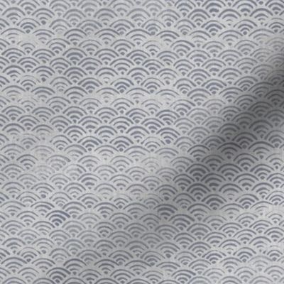 Japanese Block Print Pattern of Ocean Waves | Japanese waves pattern, grey on grey, boho print, neutral decor.
