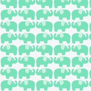 Green elephants criss crossed