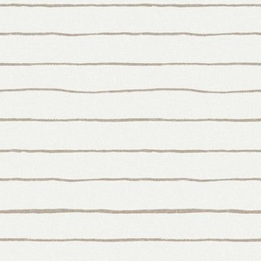 painted stripes fabric - baby nursery linen look fabric - sfx0906 taupe
