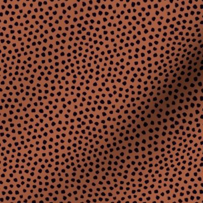 Dots on terracotta - small scale