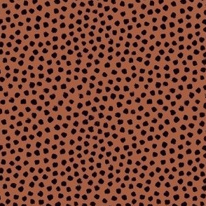 Dots on terracotta - small scale