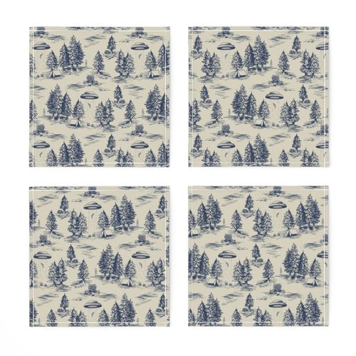 Small-Scale Blue Alien Abduction Toile