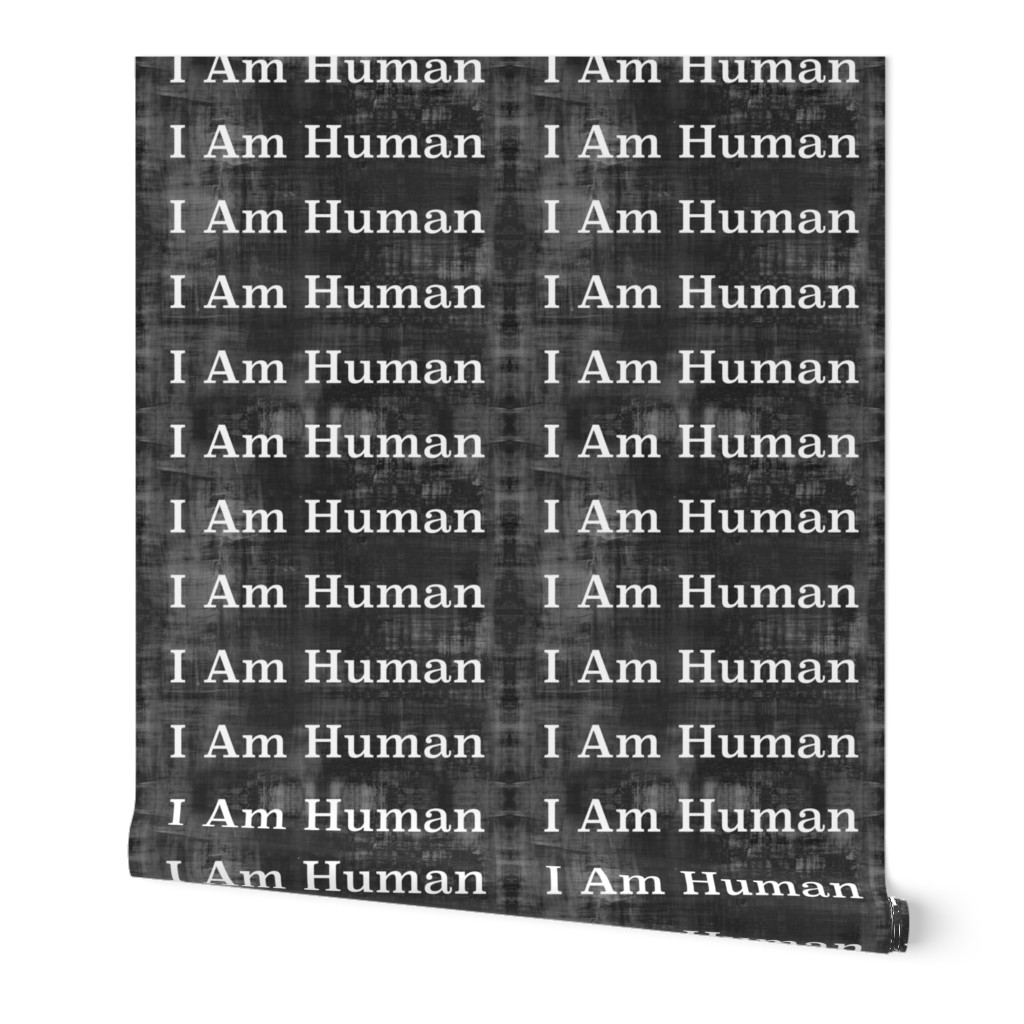 I am Human black lives matter grunge grey