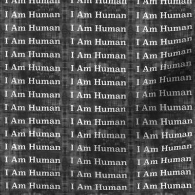 I am Human black lives matter grunge grey