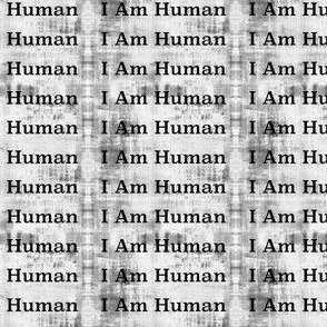 I am Human black lives matter grunge light grey