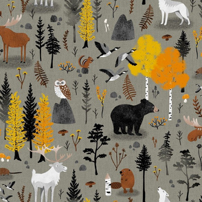 Canadian Boreal Forest (Warm Grey)