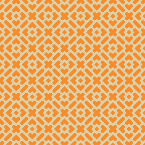 Modern Shapes in Orange and Tan