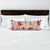 Yin Yang Dogs Puzzle Plushie Pillows- Dalmatian and Doberman- White, Brown and Rust, Fawn- Fat Quarter Cut and Sew Project