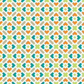 Cheery Modern Shapes in a Geometric Pattern