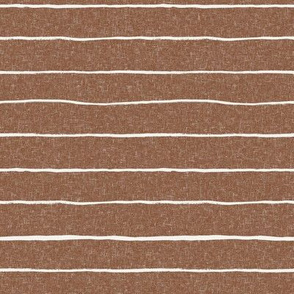 painted stripes fabric - baby nursery linen look fabric - sfx1033 toffee