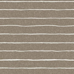 painted stripes fabric - baby nursery linen look fabric - sfx1110 fossil