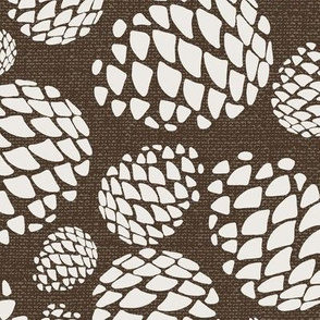Pinecone Pathway - Brown Cream Large Scale