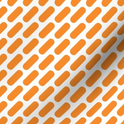 Orange with White Modern Pop Art Shapes