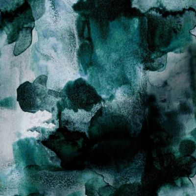 teal watercolor: small