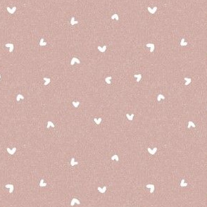 mini hearts fabric - dainty hearts design - sfx1512 rose