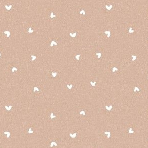 mini hearts fabric - dainty hearts design -sfx1213 almond
