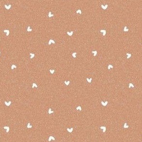 mini hearts fabric - dainty hearts design -sfx1328 sandstone