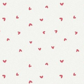 mini hearts fabric - dainty hearts design -sfx1755 crimson