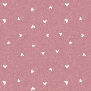 mini hearts fabric - dainty hearts design -sfx1610 dusty rose