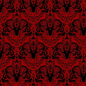 Damask Hail Satan in Red