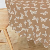 butterflies fabric - neutral boho butterfly fabric