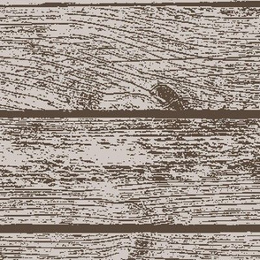 Woodland - Faux Wood Plank Texture Brown Large Scale