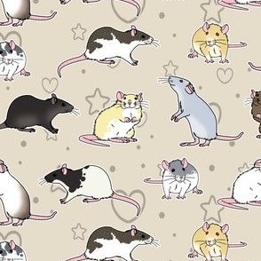 rat pattern beige